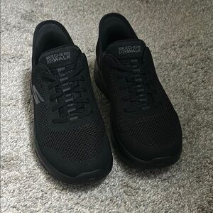 Skechers Slip In Black Athletic Shoes